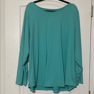 Elizabeth Clarke Teal Long Sleeve Women's Top Women’s Size 3X